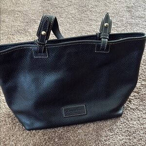 Black Leather Tote Bag